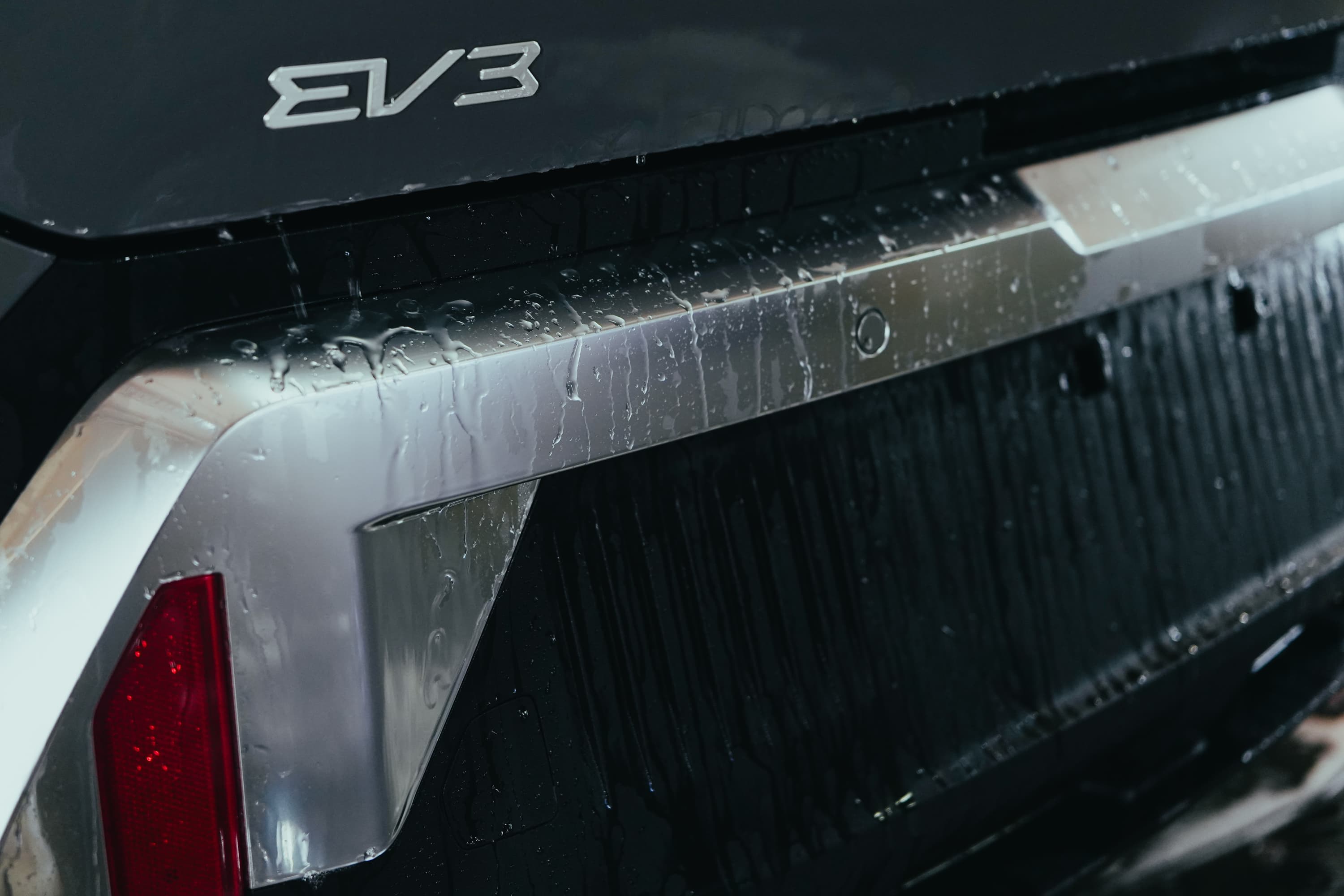 Water beading on freshly washed paintwork